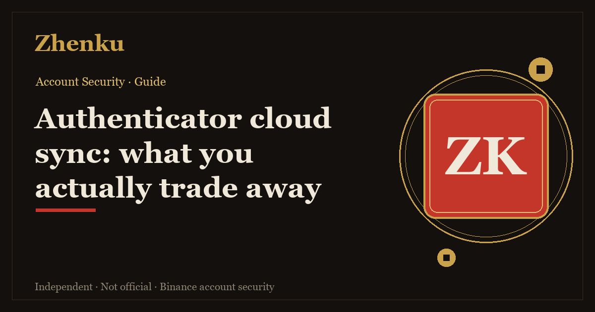Cover for the authenticator cloud sync trade-off