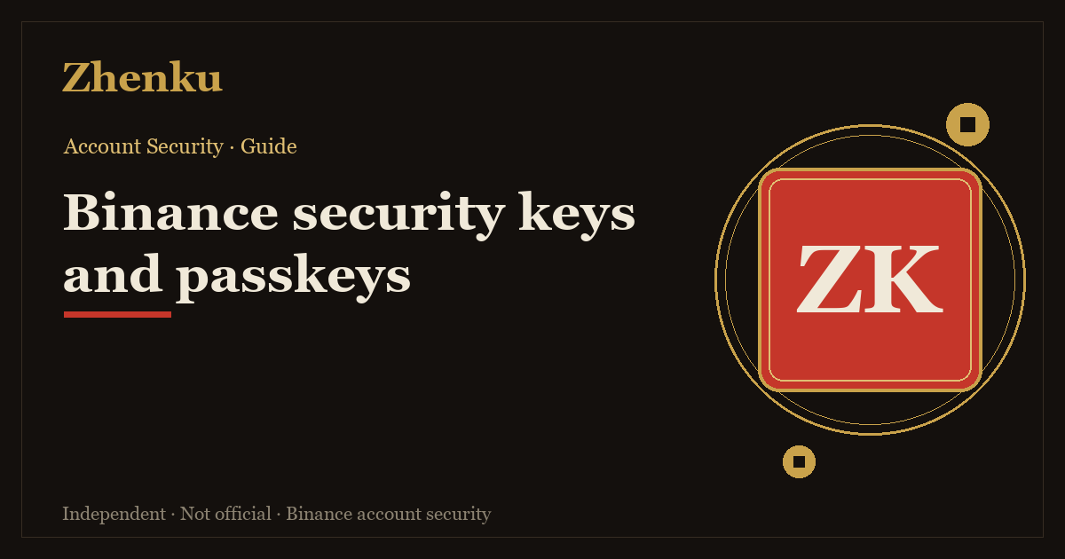 Cover: how to use Binance security keys and passkeys