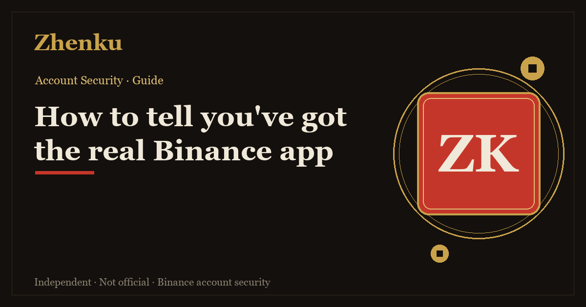 Cover: how to tell you've got the real Binance app