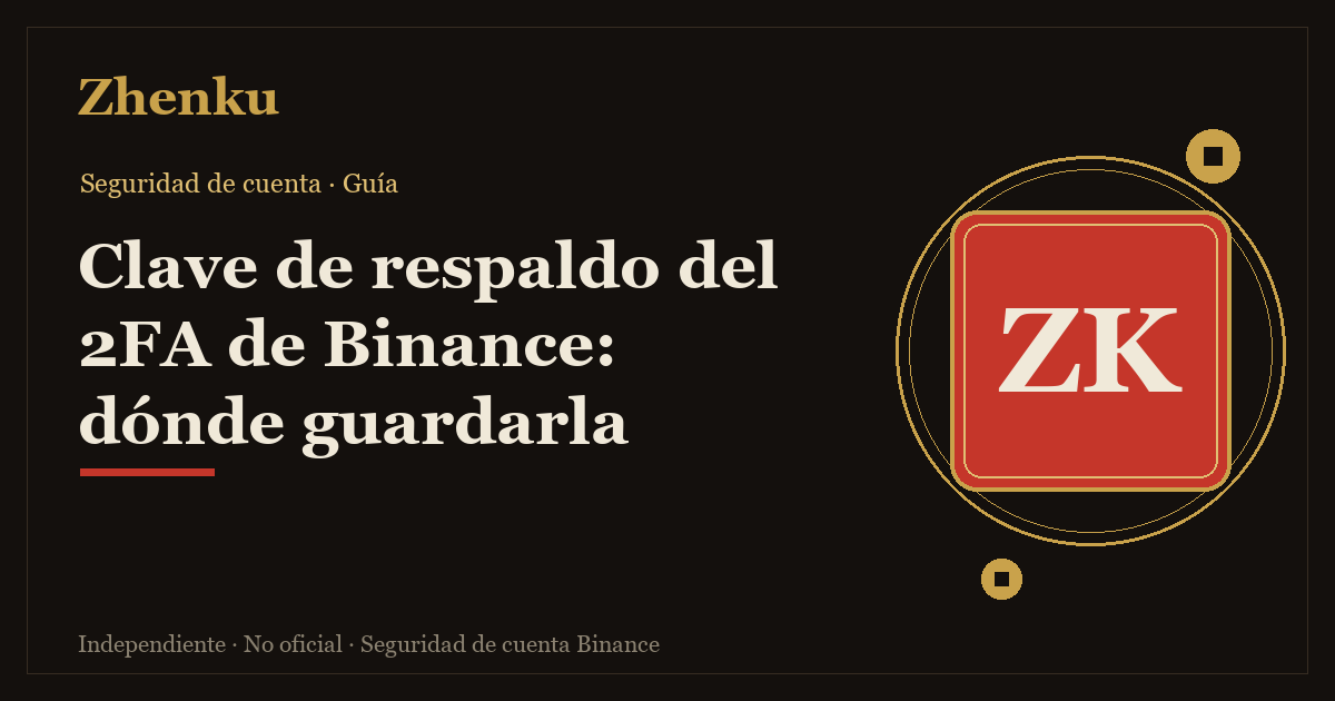 Cómo guardar y recuperar la clave de respaldo del 2FA de Binance
