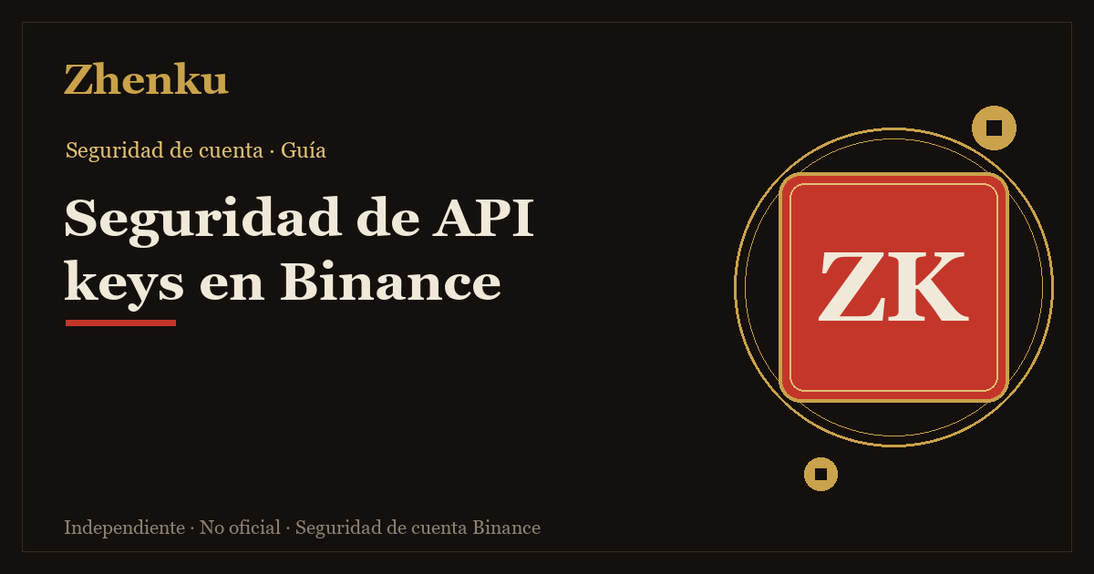 Portada sobre seguridad de API keys en Binance