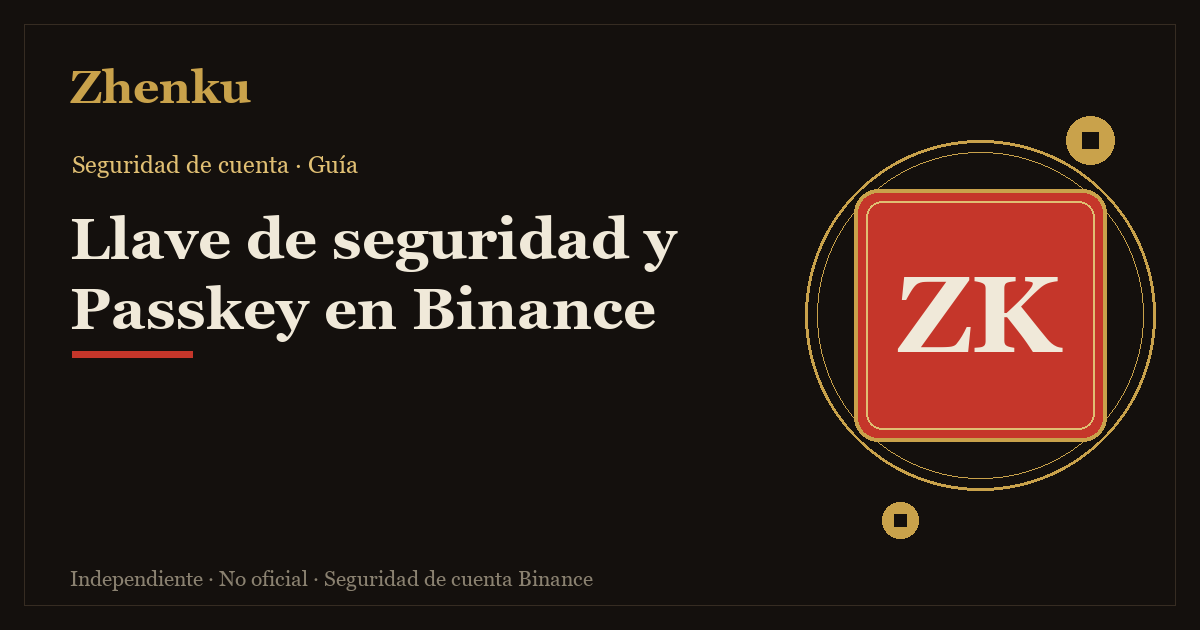 Portada: cómo usar la llave de seguridad y la passkey en Binance