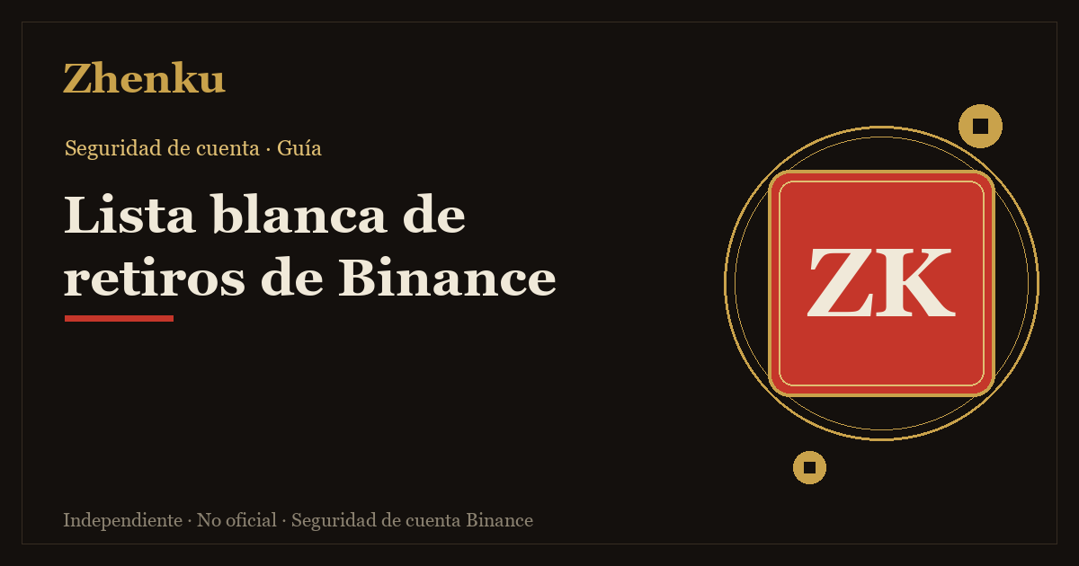 Portada sobre cómo activar la lista blanca de direcciones de retiro de Binance